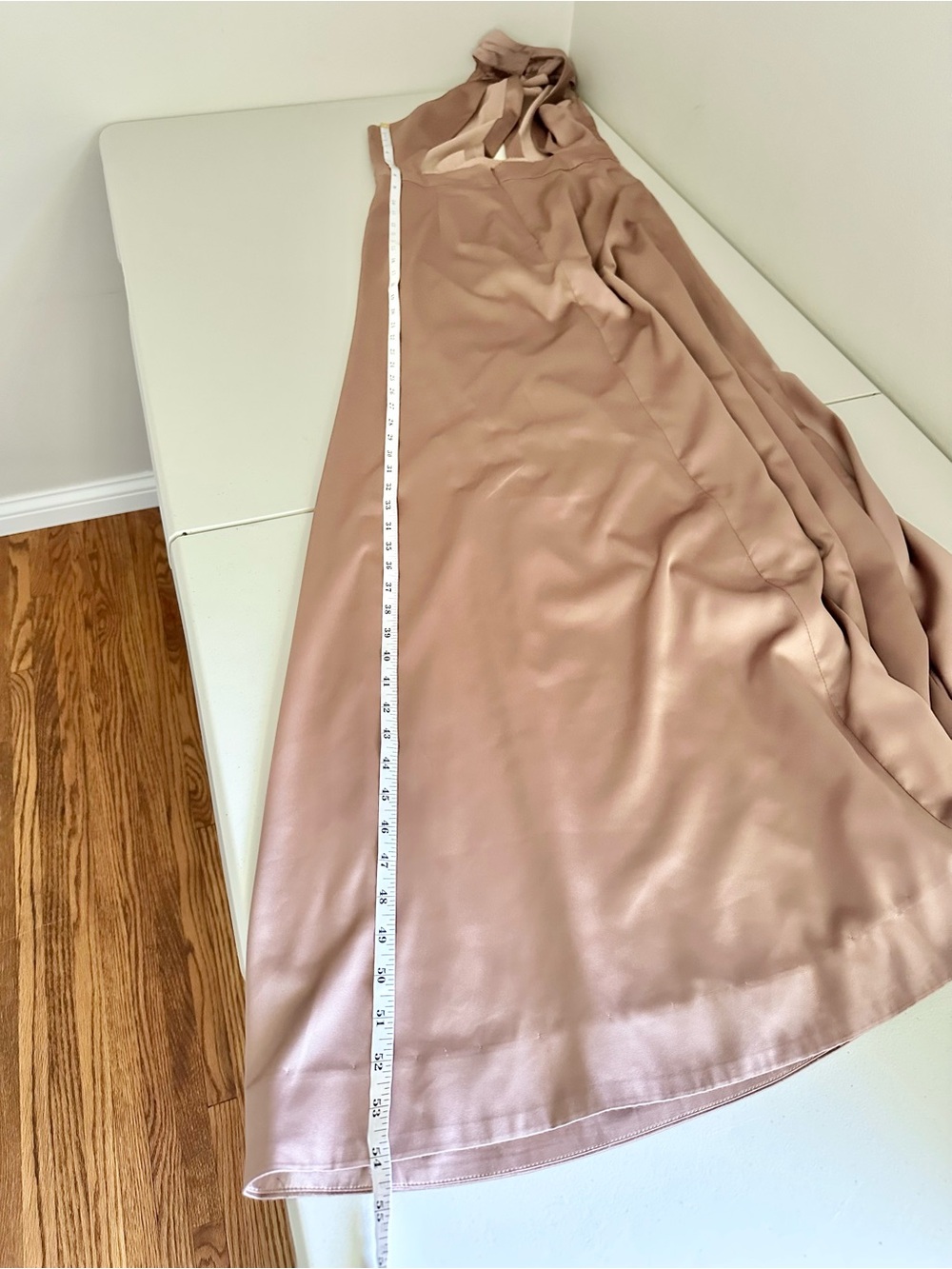 REVOLVE NBD Zendaya Gown Champagne Size Medium Satin Maxi Formal Wedding Guest - Picture 8 of 10